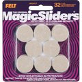 Magic Sliders L P 32Pk 1" Oat Felt Pad 63417